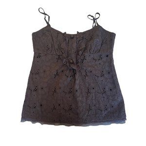 Juicy Couture Black Button Up Tank Top S